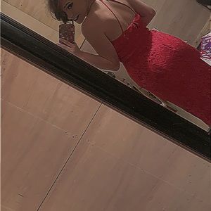 Beautiful red prom dress